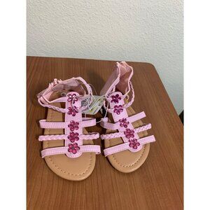NWT Swiggles Gladiator Sandals Pink Floral Y2K Toddler Girls Size 8